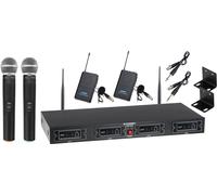 Set De Microphones Wireless Sans Fil UHF Dynamiques Lavalier Emettuer 4 Canaux