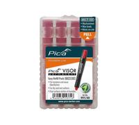 Set de mine pour marqueur permanent - VISOR - Rouge - Indélébile - Opaque - 1 étui à mine