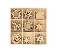 Set de Mini Formes - ARTEMIO - Flocons - 27 pcs - Bois naturel - Intérieur