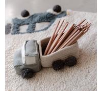 Set De Mini Paniers En Coton Truck Naturel, Gris Foncé, Bleu Vint TU