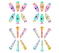 Set De Mini Surligneurs Macarons 24 Pièces Drôle Surligneurs Kawaii Paillette Articles De Papeterie Surligneurs Amusant Surligneurs En Forme De Carotte Pattes De Chat Pour Bureau École Notes