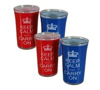 Set De Mini Verres Keep Calm ... Multicolore