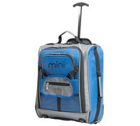 Set de MiniMax Valise de Voyage à roulettes avec Poche Avant pour Jouets/poupées/Ours en Peluche, Bleu, Nounours Non Inclus, S