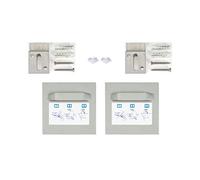 Set de montage auto-adhésif pour cadre et miroir, support en Dibond, feuilles adhésives (2 x supports, crochets en Z, tampon en silicone, 70 x 70 mm)
