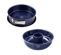Dr. Oetker 9923350 Moule à charnière de 26 cm étanche, moule à charnière, Moule à savarin 26 cm, moule gateau cheminée, moule a gateau, Moule à savarin, moule gateau cheminée, Acier, Bleu, 26 cm