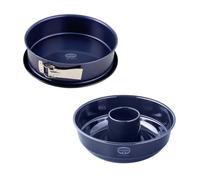 Dr. Oetker 9923350 Moule à charnière de 26 cm étanche, moule à charnière, Moule à savarin 26 cm, moule gateau cheminée, moule a gateau, Moule à savarin, moule gateau cheminée, Acier, Bleu, 26 cm
