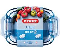 Set de Moules à pâtisserie pyrex classique verre borosilicaté clair de (2 pièces)