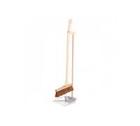 Set de nettoyage balai et pelle à long manche - L 25,5 x H 90,5 cm - Bois de hêtre, acier