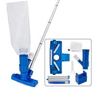 Set de Nettoyage de Piscine 3 pièces Aspiration Sol récipient de Collecte déchet Tige Variable Extensible 3 brosses Nettoyage Entretien Piscine