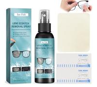 Set de Nettoyage pour Lunettes, avec 100ml Spray Nettoyant, Chiffon Microfibre et 20 Lingettes Individuelles, Idéal pour l'Entretien Doux et Efficace des Verres