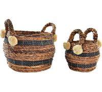 Set de paniers DKD Home Decor fibre coloniale (31 x 31 x 33 cm)