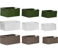 Set de paniers Home ESPRIT vert Gris Crème Métal Polypropylène (3 pièces) (3 pièces)