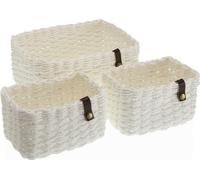 Set de paniers Versa Blanc Papier 19 x 12 x 26 cm