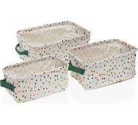 Set de paniers versa textile à pois 18 x 14 x 28 cm