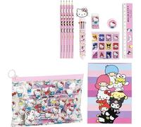 Set de papeterie colorée Hello Kitty - Trousse scolaire complète avec marqueurs, crayons de couleur et accessoires thématiques pour filles fans du personnage le plus tendre de Sanrio, Eva Hello Kitty