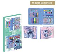 Set de papeterie Coloriable Stitch - Kit scolaire complet pour enfants avec crayons de couleur, marqueurs et accessoires thématiques de Lilo & Stitch pour dessiner, peindre et apprendre, Boîte à