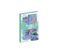 Set de papeterie Coloriable Stitch - Kit scolaire complet pour enfants avec crayons de couleur, marqueurs et accessoires thématiques de Lilo & Stitch pour dessiner, peindre et apprendre, Boîte à