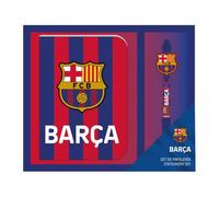 ARTESANÍA CERDÁ Set de papeterie FC Barcelone Barça – carnet et stylo, écusson FCB, bleu marine
