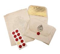 Set de papeterie Harry Potter Lettre d'acceptation à Poudlard - Officiellement licencié, 10 enveloppes, 20 feuilles, 10 sceaux de cire