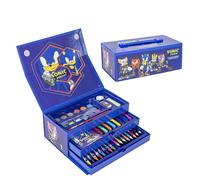 Set de Papeterie inspiré de Sonic Prime - Couleur Bleue - 26 x 10 x 13 cm - avec Mallette avec Tout ce Dont Vous Avez Besoin pour colorier - Produit Original conçu en Espagne