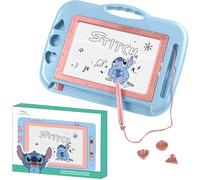 Set de papeterie tableau magnétique à Stitch - Kit enfant avec lettres magnétiques, tableau effaçable et marqueurs | Trousse scolaire créative Disney Stitch