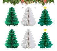 Set de Papier décoratif pour Arbre de 6 pièces, Petit Arbre, Pliable, décoration de Table, décoration d'arbre de Noël, Mini Arbre de Table