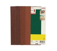 Set de papiers abrasifs - BOSCH - Non perforé - Grain 60, 80, 120, 240 - Lot de 25