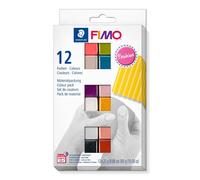 Staedtler FIMO Soft, Assortiment de 12 demi-pains de pâte FIMO aux couleurs fashion assorties, Pâte à modeler durcissant au four et facile à démouler, 8023 C12-5