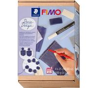 Set de pâte à modeler FIMO SOFT JEANS EFFECT durcissant au four 4 demi-blocs de 25 g