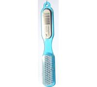 Set de pédicure Brosse à pieds 3 en 1, pierre ponce, brosse et lime, 22 cm, 1 de 3 couleurs, en plastique