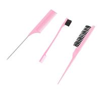 Set de Peignes de Coiffure à Trois Rangs en Abs, Rose, Usage Maison