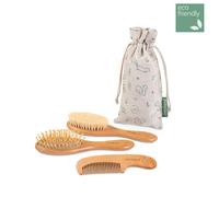 Set De Peignes En Bois Naturel Blanc TU