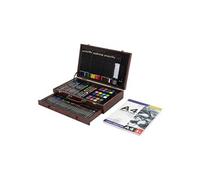 ECD Germany Set de Peinture 141 Pièces, Coffret de Dessin en Bois pour Enfants & Adultes,