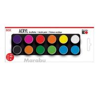 Set de peinture acrylique 'BASIC', 12 x 3,5 ml