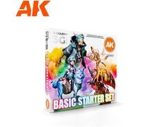 Set de peinture - AK Interactive - Basic Starter - 12 couleurs - Pinceaux inclus - Multicolore