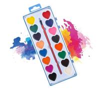 Set de Peinture Aquarelle Cœur | Fournitures de Dessin Lavables - Fournitures Artistiques pour Peinture | Pour Garçons Filles Débutants École à la Maison Salle de Classe Fête d'Anniversaire