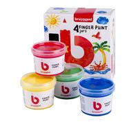 Set de peinture au doigt à base d'eau Bruynzeel | 4 x 85 ml
