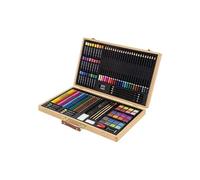 Set de Peinture de 109 Pièces avec Coffret en Bois, Kit d'Art Dessin Enfants,