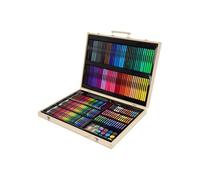 ECD Germany Set de Peinture de 220 Pièces avec Coffret en Bois, Malette XXL, Set d'Art et