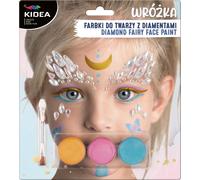 Set de peinture magique pour le visage avec diamants - Créez des métamorphoses inoubliables comme une fée ! Parfait pour les carnavals, les anniversaires et autres moments fabuleux !