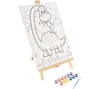 Set de peinture toile sur support en bois + peinture + pinceau