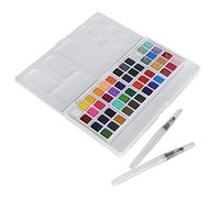 Set de Peintures Aquarelle Perleuses 24 Couleurs avec Boîte Plastique - Couleurs Vives & Effet Étincelant, Kit Portable pour Débutants, Artistes et Enfants (36 couleurs régulières + 12 couleurs