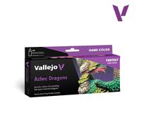 Set De Peintures Aztec Dragons |vallejo|72195| 8x18ml Maquette Char Promo