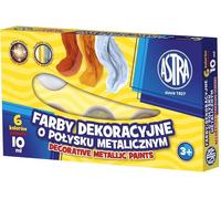 Set de peintures décoratives métalliques ASTRA 6 couleurs, 10ml - créez des œuvres d'art uniques et donnez vie à votre monde avec des accents uniques !