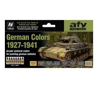 Acrylicos Vallejo German Colors 1927-1941 Lot de 8 flacons de peinture à air Gris 17 ml