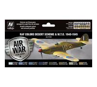 Set De Peintures Raf Colors Desert Scheme & M.t.o. 1940-1945 |vallejo|71163| 8x1