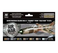 Set De Peintures Soviet/russian Colors Mig-21 "fishbed" From Cold War To 90's |v