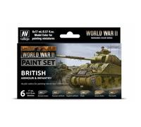 Set De Peintures Wwii British Armour & Infantry |vallejo|70204| 6x18ml Maquette