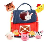 Set de peluches sensorielles pour bébé activités de motricité fine pour | Jouets sonores d'animaux de la ferme en peluche pour enfants, filles, Pâques, anniversaire, maison, école