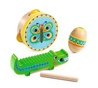 Set de percussion tambourin maracas guiro Djeco
